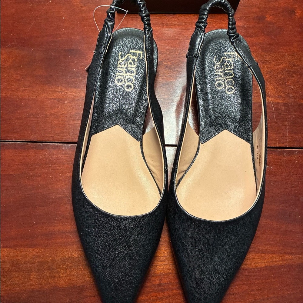 Franco Sarto Black Slingback Loafers